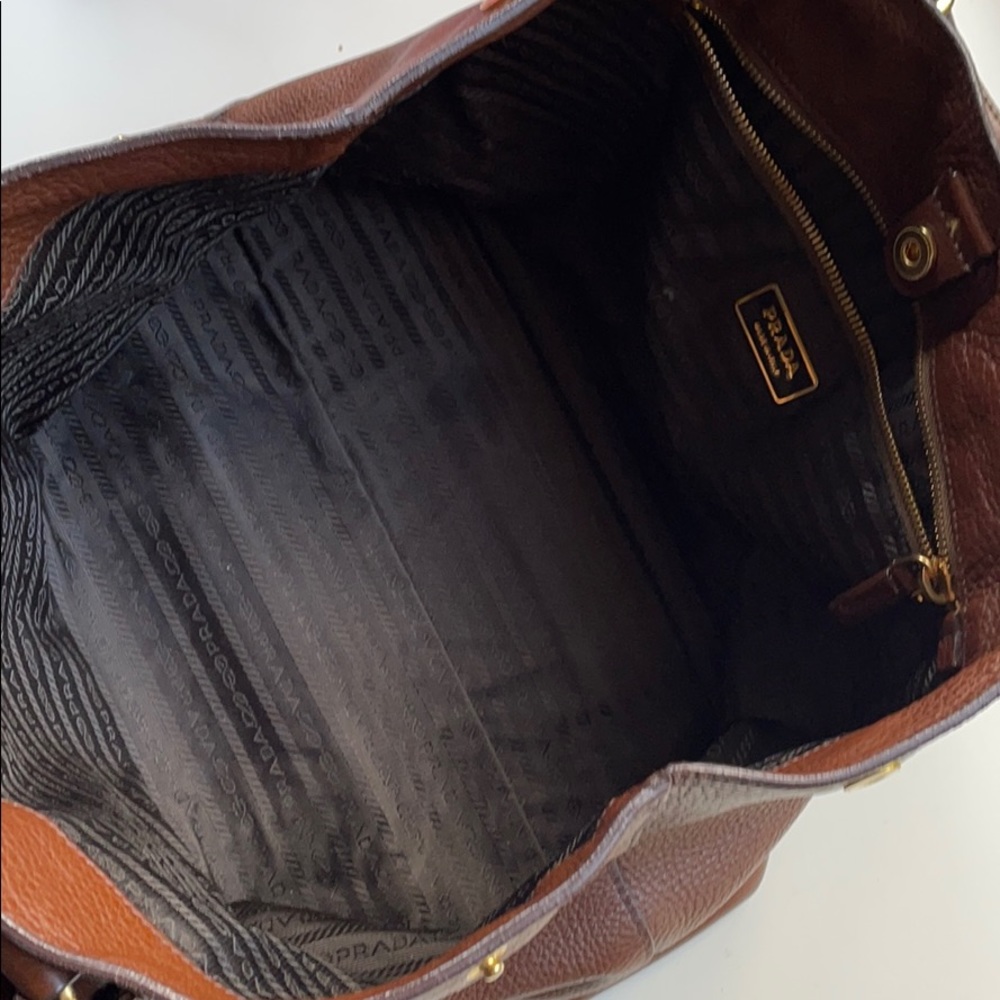 Prada classic brown leather handbag - Picture 10 of 16